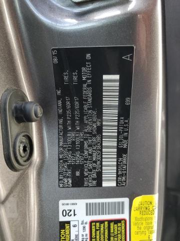 2015 TOYOTA SIENNA XLE 5TDYK3DC5FS643985