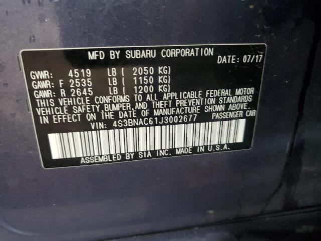 2018 SUBARU LEGACY 2.5 - 4S3BNAC61J3002677