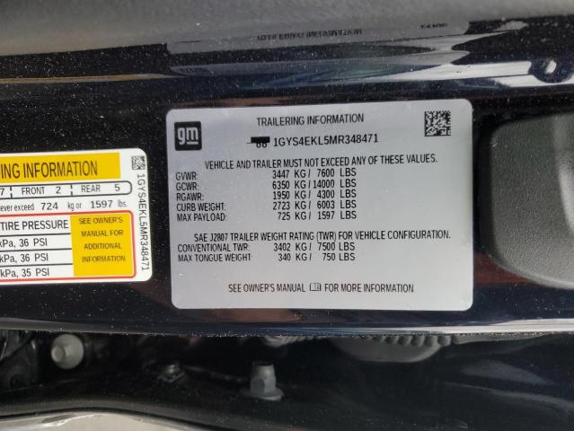 2021 CADILLAC ESCALADE S - 1GYS4EKL5MR348471
