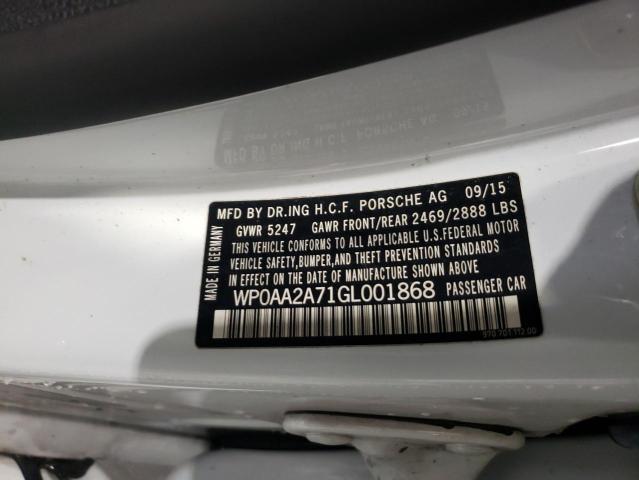 2016 PORSCHE PANAMERA 2 - WP0AA2A71GL001868