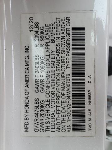 2021 HONDA ACCORD SPO - 1HGCV2F34MA007076