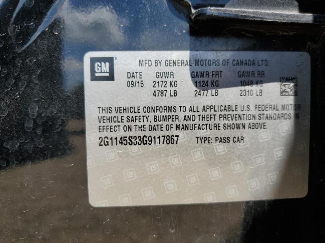 2016 CHEVROLET IMPALA LTZ 2G1145S33G9117867