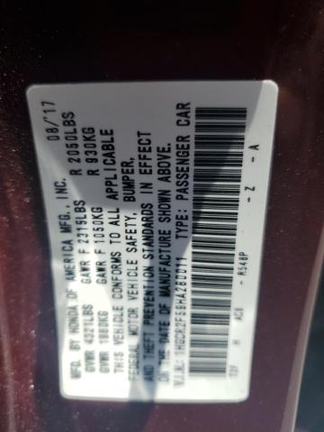 2017 HONDA ACCORD SPORT 1HGCR2F59HA280011