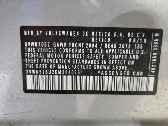 2019 VOLKSWAGEN JETTA S - 3VWN57BU2KM264026