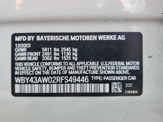 2024 BMW I4 EDRIVE WBY43AW02RFS49446