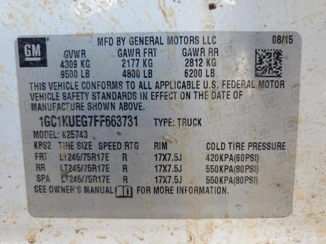 2015 CHEVROLET SILVERADO - 1GC1KUEG7FF663731