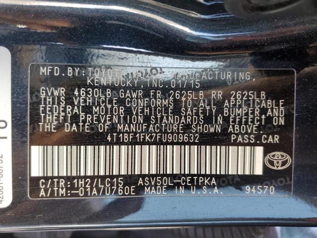 2015 TOYOTA CAMRY LE 4T1BF1FK7FU909632
