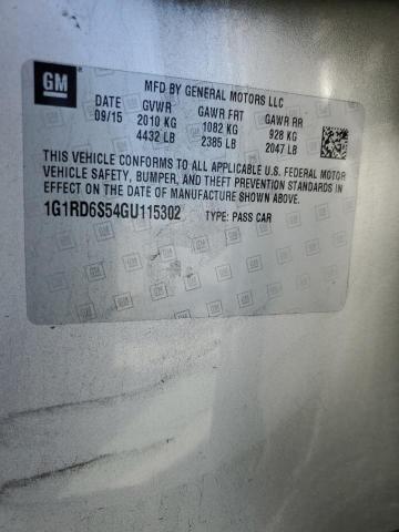 2016 CHEVROLET VOLT LTZ 1G1RD6S54GU115302