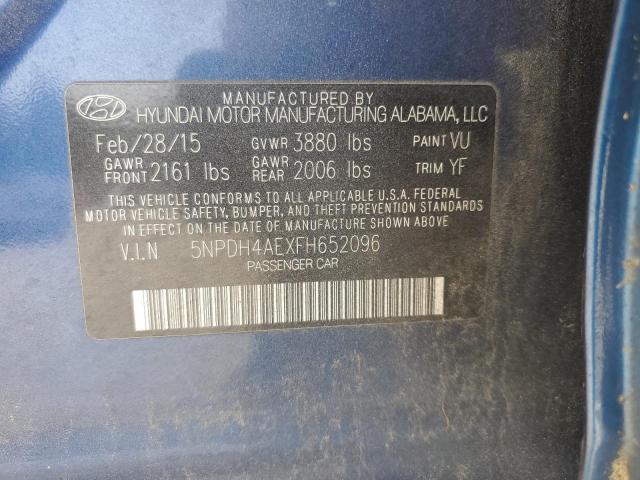 2015 HYUNDAI ELANTRA SE - 5NPDH4AEXFH652096