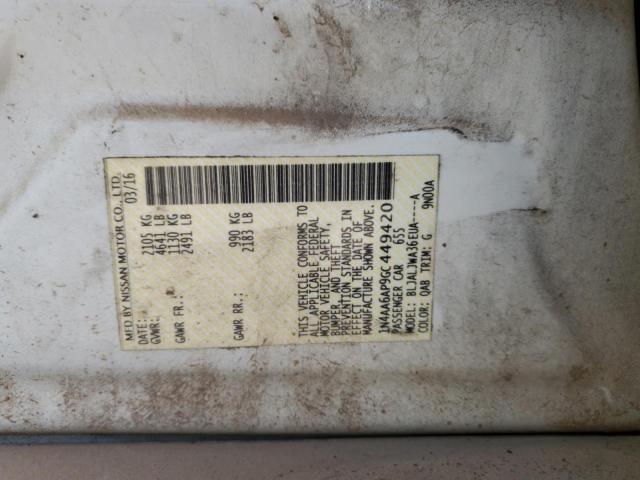 2016 NISSAN MAXIMA 3.5 1N4AA6AP9GC449420