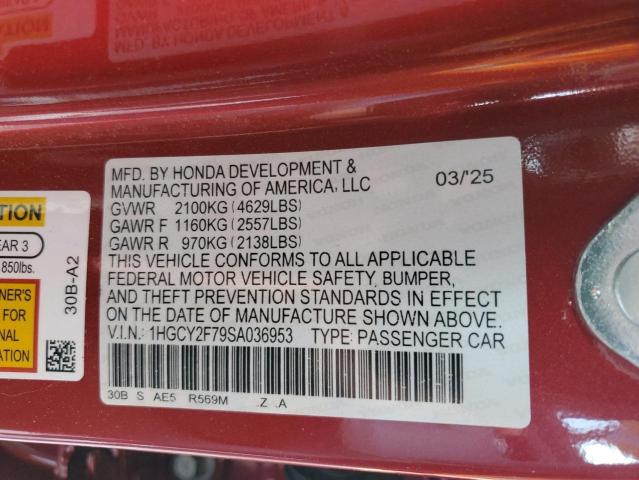 2025 HONDA ACCORD HYB 1HGCY2F79SA036953