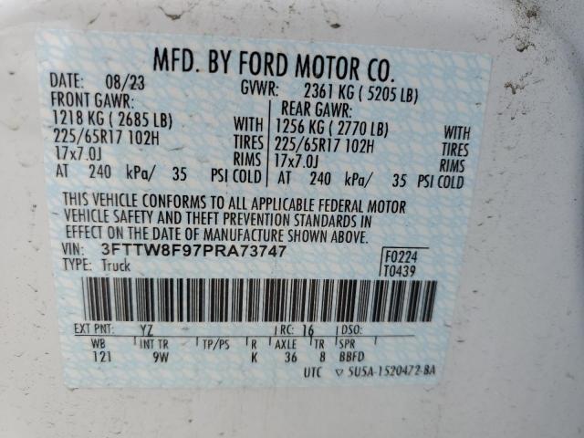 2023 FORD MAVERICK 3FTTW8F97PRA73747