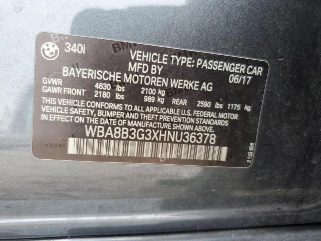 2017 BMW 340 I WBA8B3G3XHNU36378