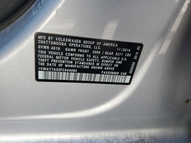 2015 VOLKSWAGEN PASSAT S - 1VWAT7A32FC044082