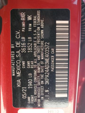 2021 KIA RIO LX 3KPA24AD3ME403572