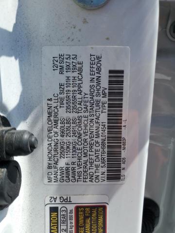 2022 HONDA CR-V TOURI 5J6RT6H98NL014541