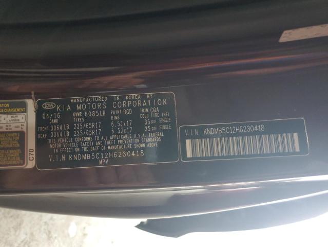 2017 KIA SEDONA LX KNDMB5C12H6230418