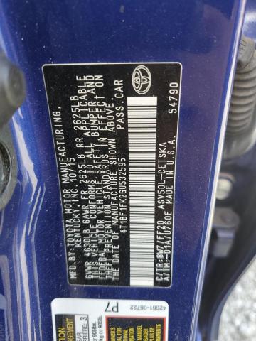2016 TOYOTA CAMRY LE - 4T1BF1FK2GU532595