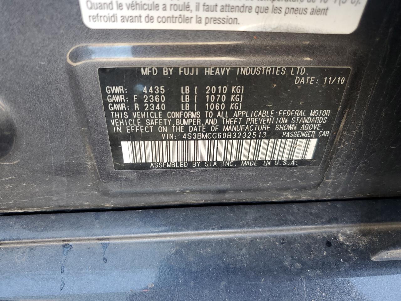 SUBARU LEGACY 2.5I PREMIUM