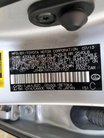 2013 LEXUS ES 350 - JTHBK1GG7D2077727