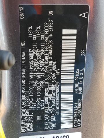 2013 TOYOTA SIENNA XLE - 5TDYK3DC6DS286829