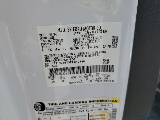 2014 FORD F150 SUPER - 1FTFW1ET3EFC17788