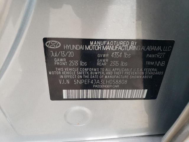 2020 HYUNDAI SONATA SEL 5NPEF4JA3LH058808