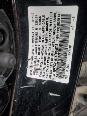 2019 HONDA CIVIC LX - 19XFC2F61KE016808
