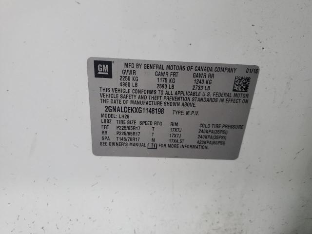 2016 CHEVROLET EQUINOX LT - 2GNALCEKXG1148198