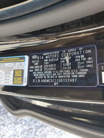 2016 KIA SEDONA EX KNDMC5C11G6157487