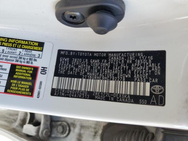 2017 TOYOTA COROLLA L - 2T1BURHE9HC792278