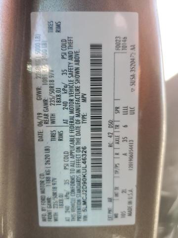 2019 LINCOLN MKC SELECT 5LMCJ2D90KUL46326