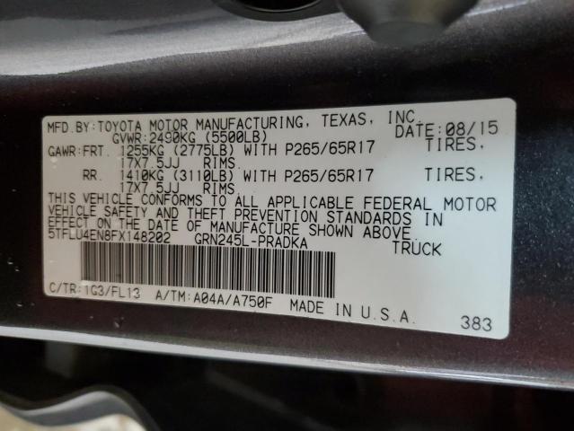 2015 TOYOTA TACOMA DOU - 5TFLU4EN8FX148202