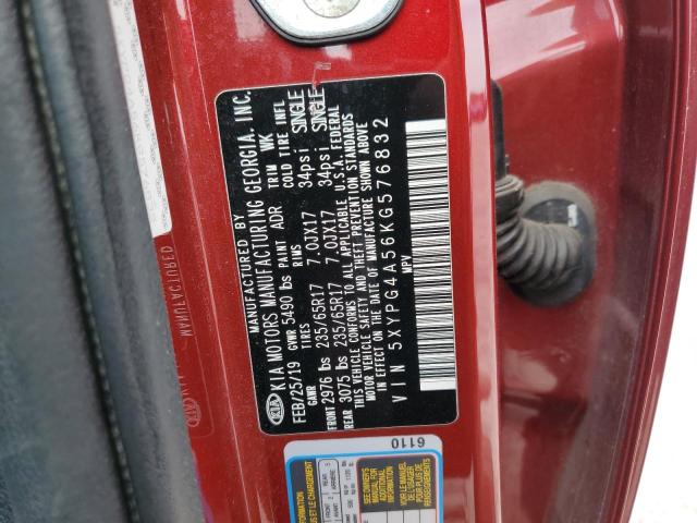 2019 KIA SORENTO LX 5XYPG4A56KG576832