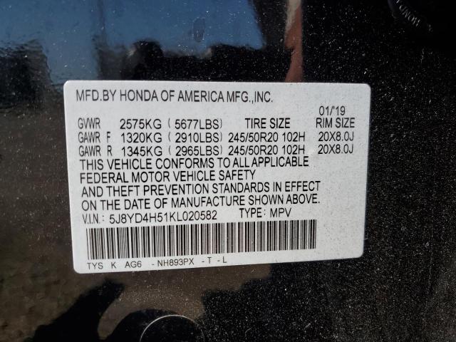 2019 ACURA MDX TECHNO - 5J8YD4H51KL020582
