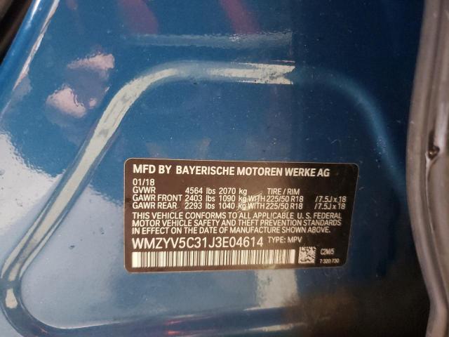 2018 MINI COOPER COU WMZYV5C31J3E04614