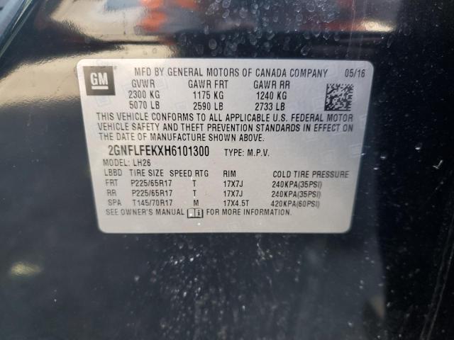 2017 CHEVROLET EQUINOX LT - 2GNFLFEKXH6101300