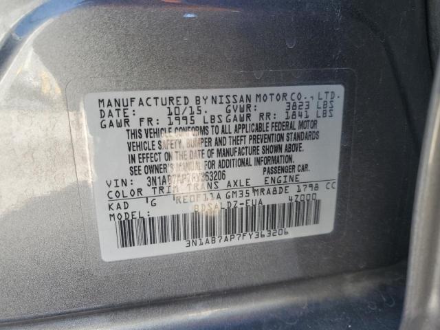2015 NISSAN SENTRA S - 3N1AB7AP7FY363206