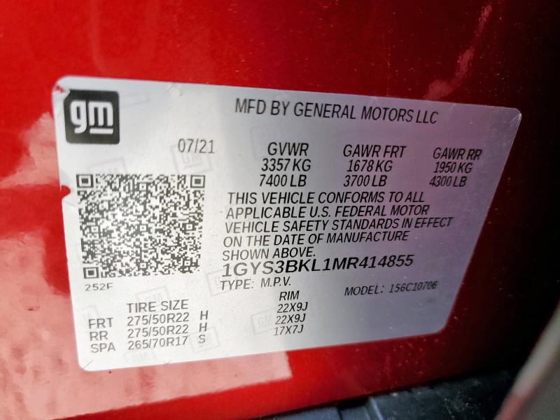 2021 CADILLAC ESCALADE P - 1GYS3BKL1MR414855