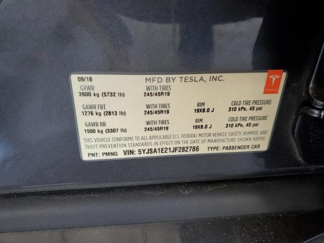 2018 TESLA MODEL S - 5YJSA1E21JF282786