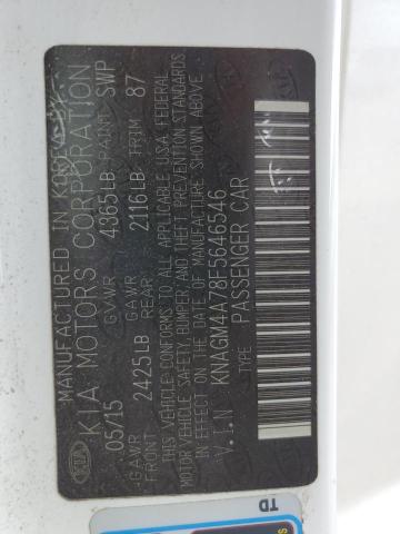 2015 KIA OPTIMA LX KNAGM4A78F5646546