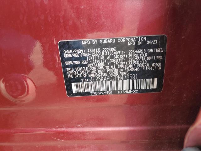 2023 SUBARU FORESTER L JF2SKAPC7PH476591