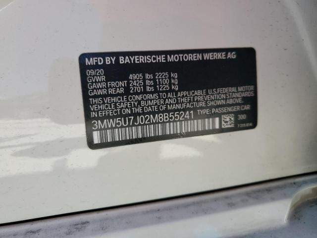 2021 BMW M340I 3MW5U7J02M8B55241