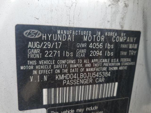 2018 HYUNDAI ELANTRA SP KMHD04LB0JU545384