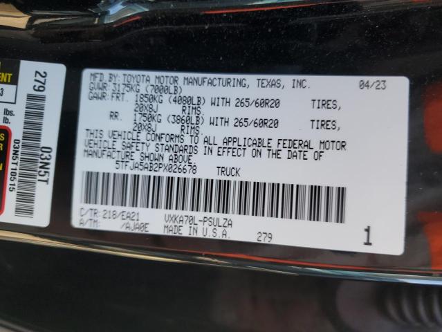 2023 TOYOTA TUNDRA CRE - 5TFJA5AB2PX026678