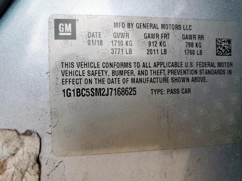 2018 CHEVROLET CRUZE LS - 1G1BC5SM2J7168625