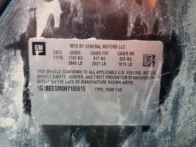 2017 CHEVROLET CRUZE LT - 1G1BE5SM0H7189915