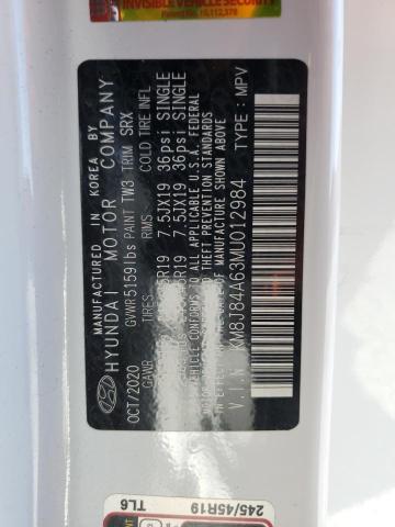 2021 HYUNDAI NEXO LIMIT KM8J84A63MU012984