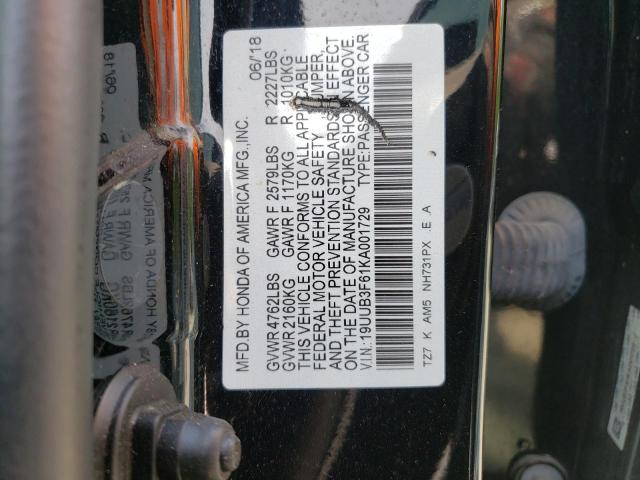 2019 ACURA TLX TECHNO 19UUB3F61KA001729