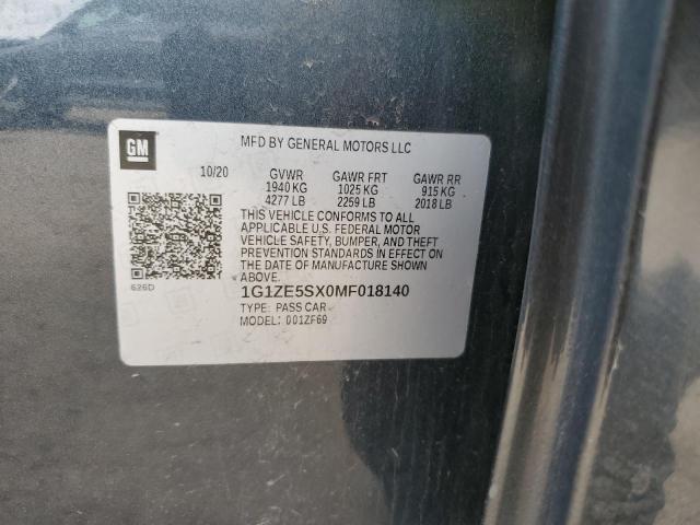 2021 CHEVROLET MALIBU PRE - 1G1ZE5SX0MF018140